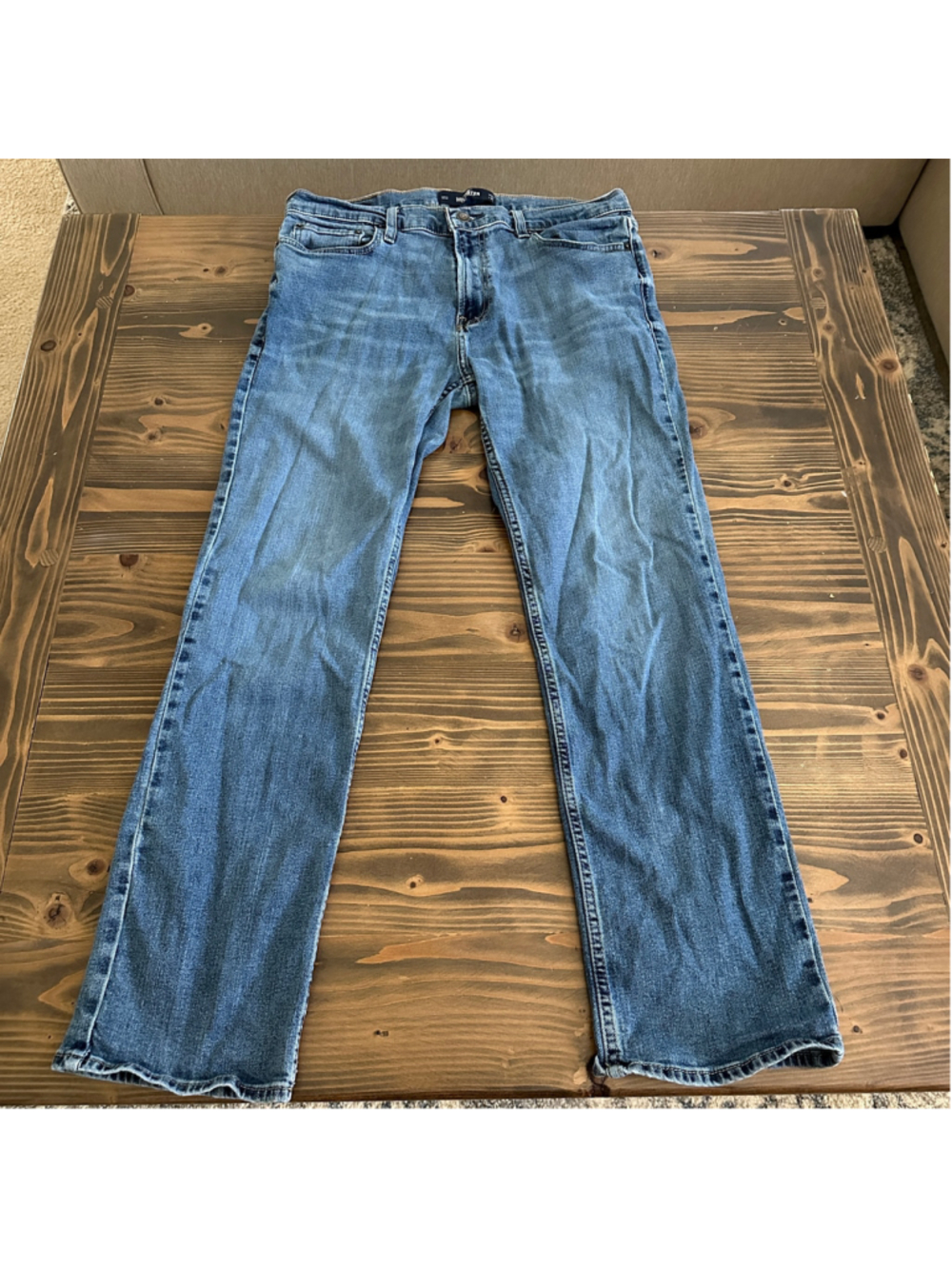 Hollister Men's Classic Straight Jeans 33x32 Blue Epic Flex Stretch Y2K Casual